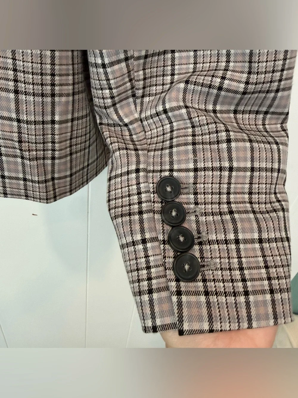 NWT Free People We The Free Cali Plaid Blazer Dust Combo Size XL